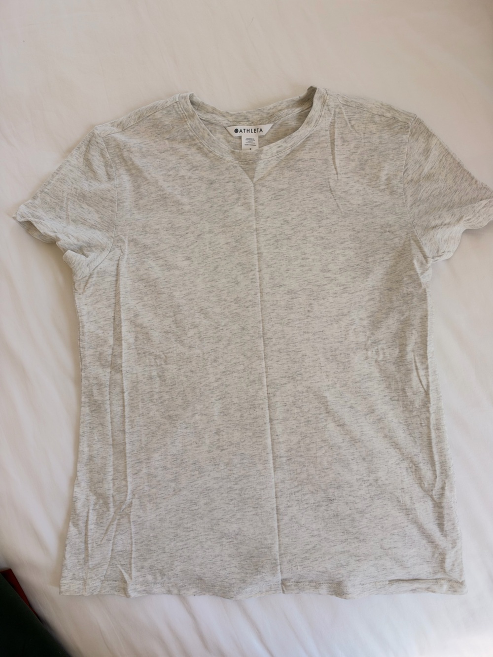 Athleta Heather Light Gray Short Sleeve Tee